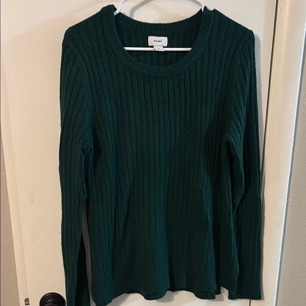 Old Navy Dark Green Ribbed Sweater
